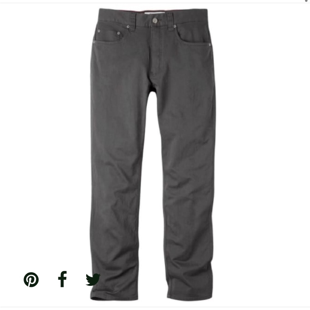 NWT Mountain Khakis Lodo 34x30 pant slim tailored fit in Slate 34/30